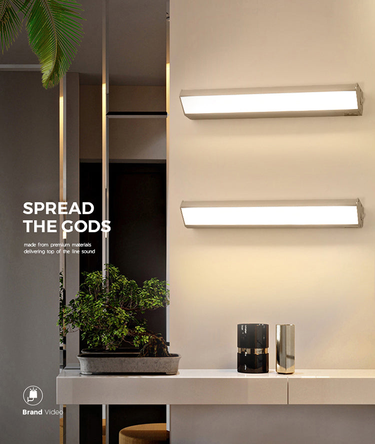Rectangle Vanity Wall Sconce Fixtures Modern Minimalist Style Acrylic Single Vanity Light