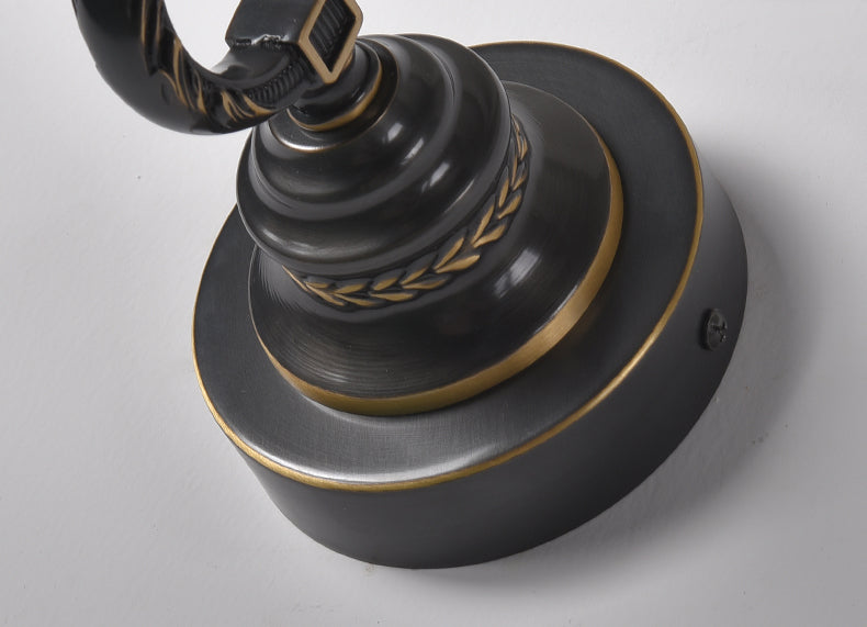 Linear Vanity Light Fixture Retro Style Copper Single Vanity Light