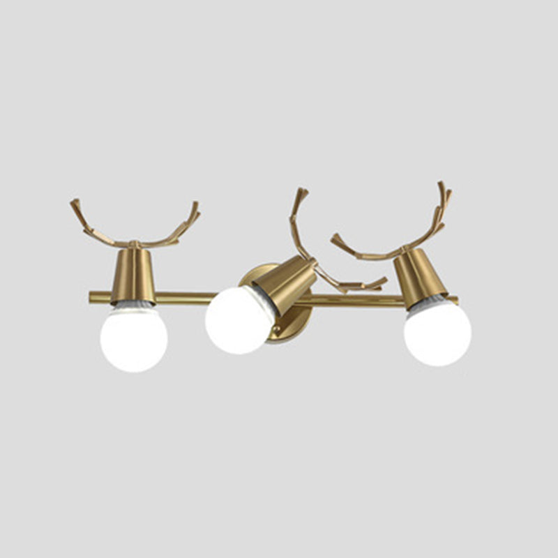 Antler-shaped Vanity Wall Light Nordic Light Extravagant Style Copper Vanity Lamp