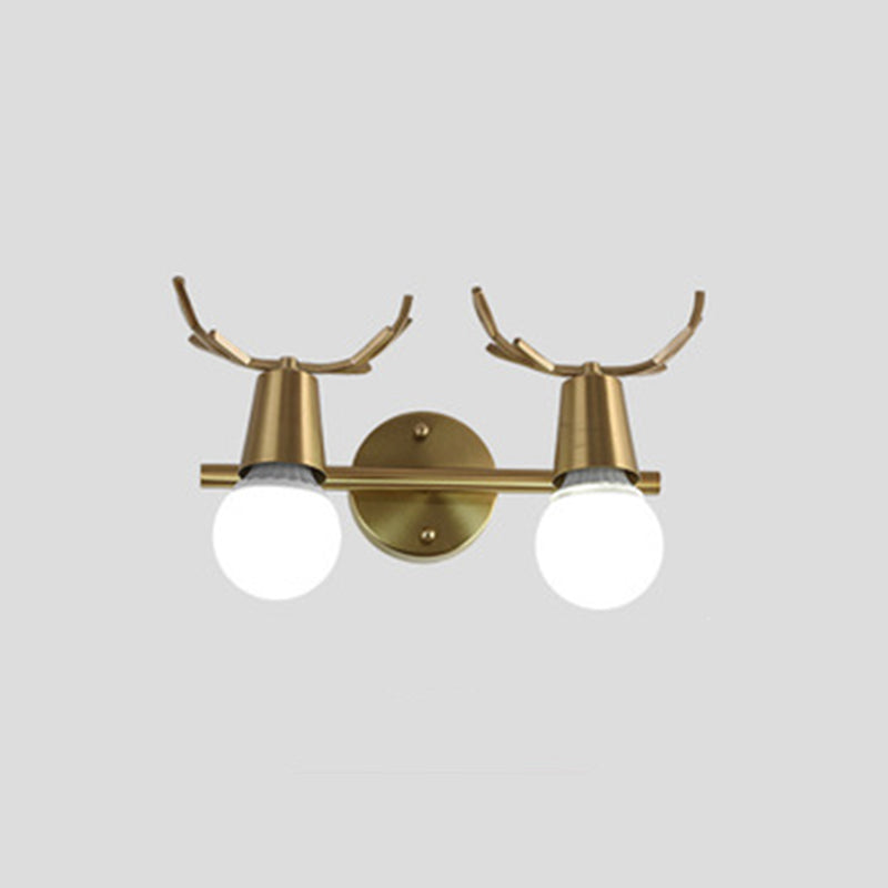 Antler-shaped Vanity Wall Light Nordic Light Extravagant Style Copper Vanity Lamp