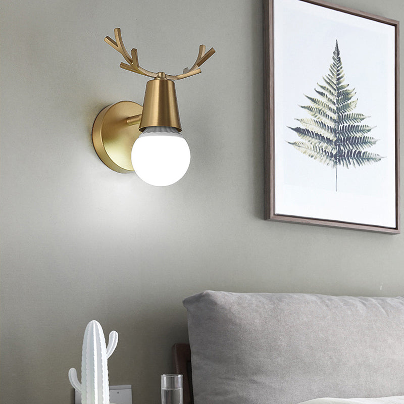 Antler-shaped Vanity Wall Light Nordic Light Extravagant Style Copper Vanity Lamp