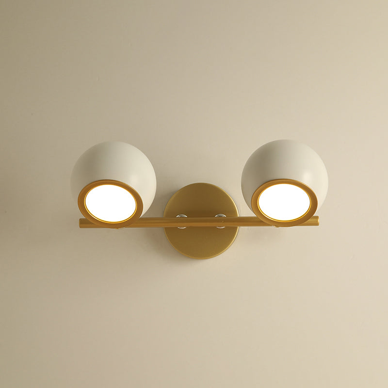 Globe Vanity Wall Sconce Nordic Minimalist Style Metal Vanity Lampe