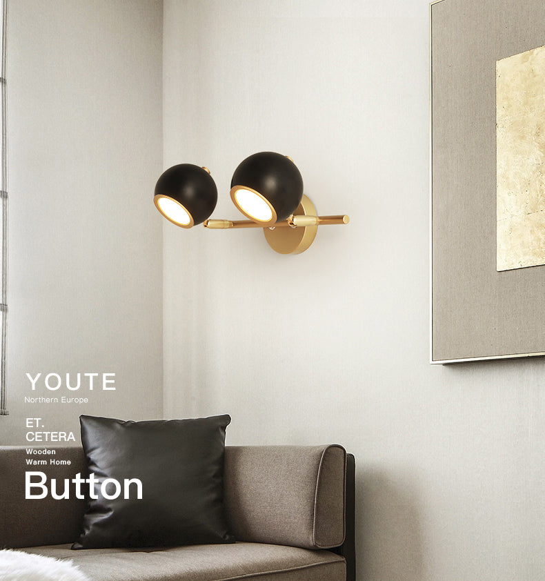 Globe Vanity Wall Sconce Nordic Minimalist Style Metal Vanity Lampe