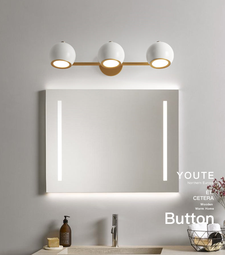 Globe Vanity Wall Sconce Nordic Minimalist Style Metal Vanity Lampe