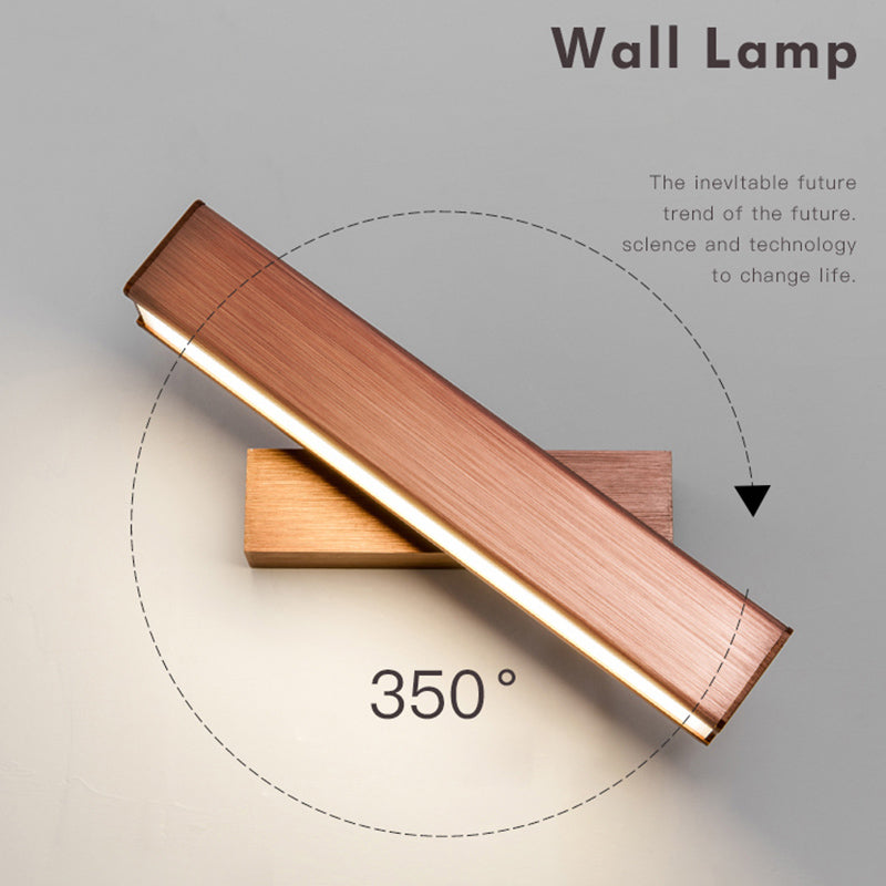 Rectangular Wall Light Sconces Modern Minimalist Style Aluminum 1 Light  Sconces