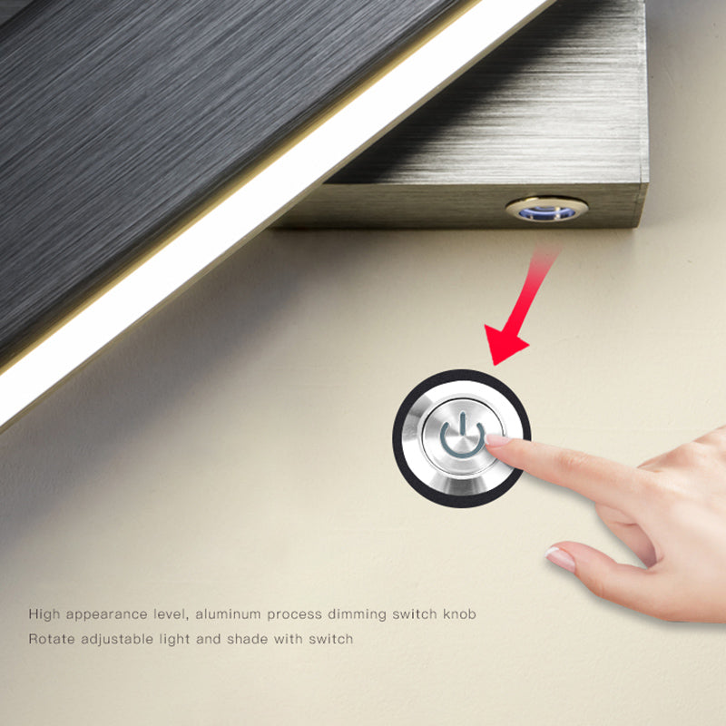 Rectangular Wall Light Sconces Modern Minimalist Style Aluminum 1 Light  Sconces