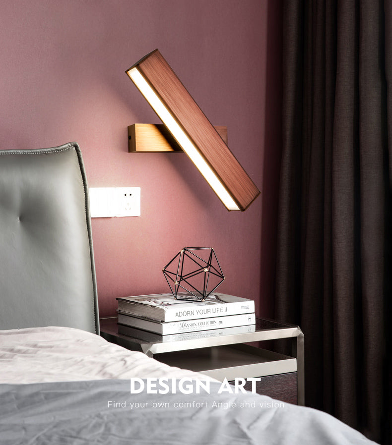 Rectangular Wall Light Sconces Modern Minimalist Style Aluminum 1 Light  Sconces