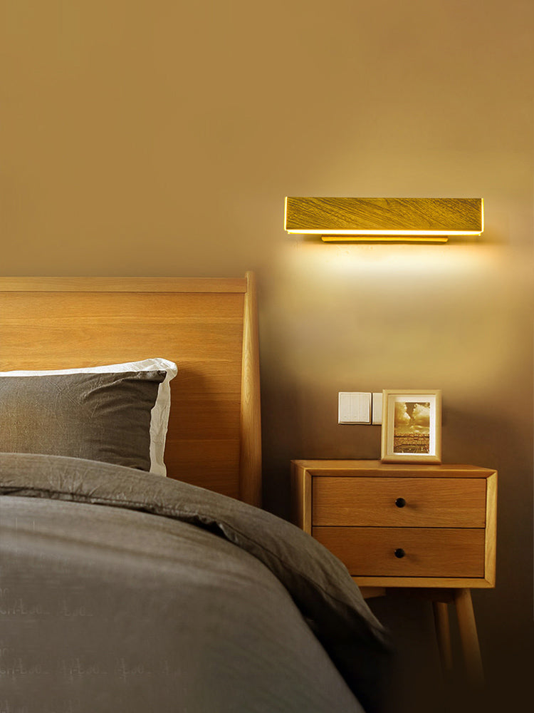 Rectangular Wall Light Sconces Modern Minimalist Style Aluminum 1 Light  Sconces