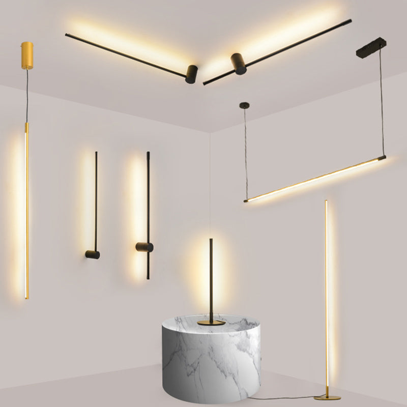 Modern Minimalist Style Linear Wall Light Fixtures Aluminum Sconces