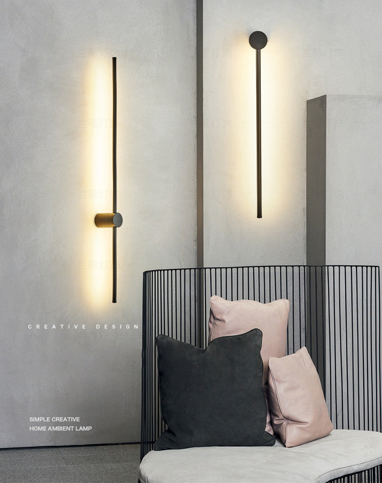 Modern Minimalist Style Linear Wall Light Fixtures Aluminum Sconces