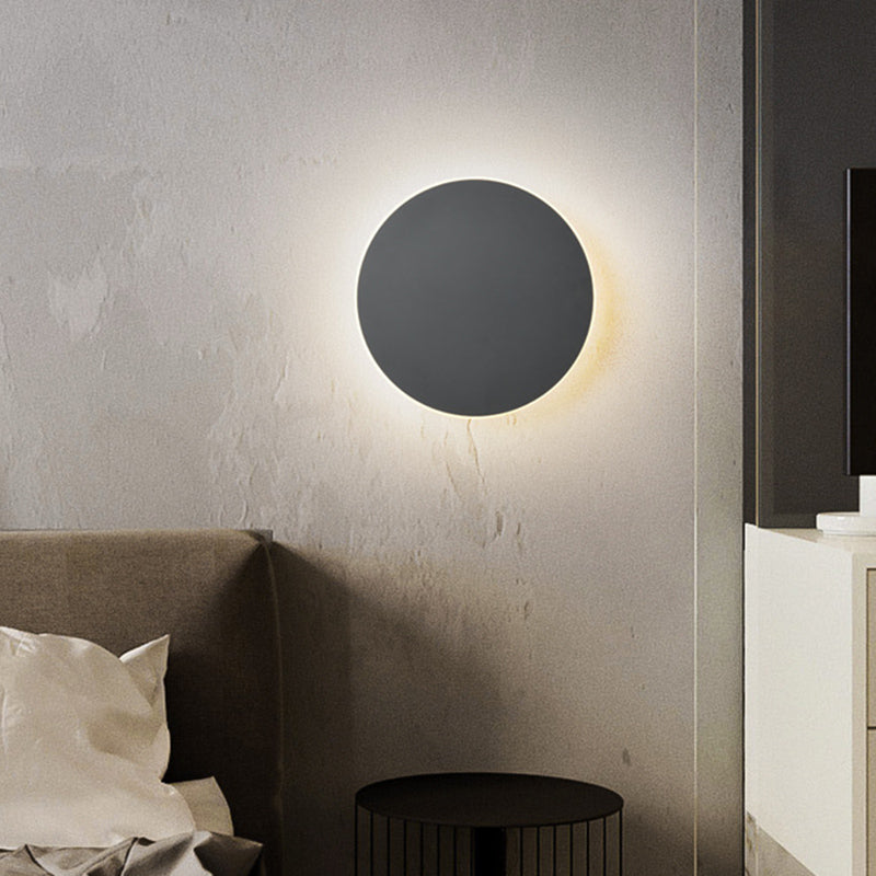 Discos de pared de disco redondo Apliques de luz de pared moderno Acrílico 1 apliques de luz