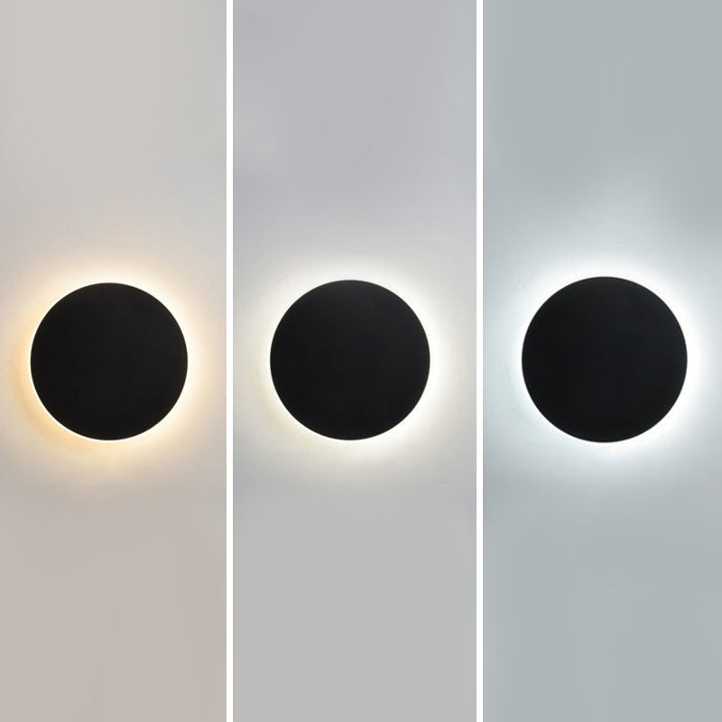 Round Disc Wall Light Sconces Modern Minimalist Style Acrylic 1 Light Sconces