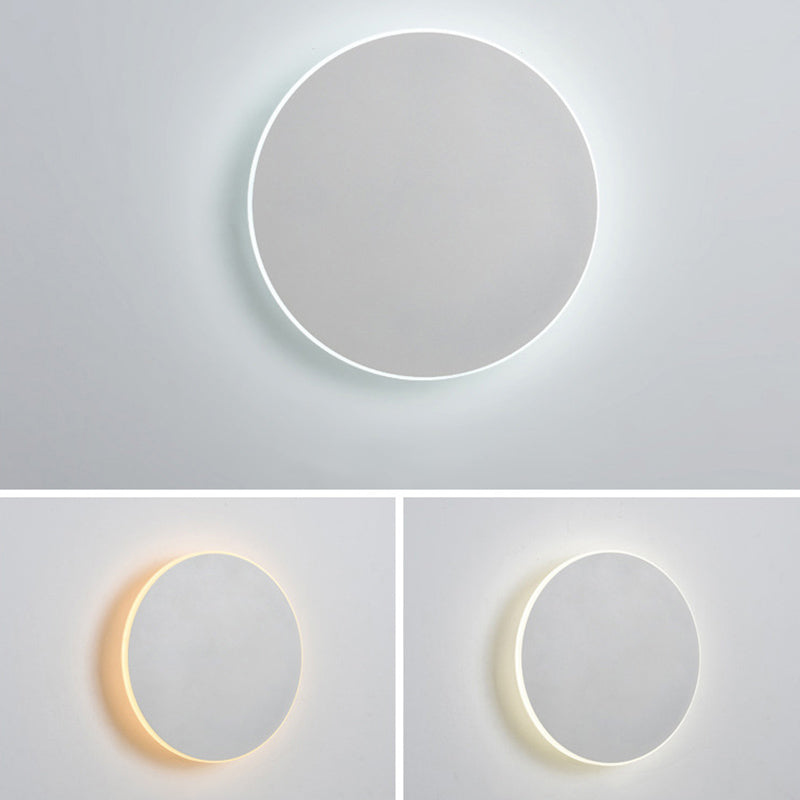 Round Disc Wall Light Sconces Modern Minimalist Style Acrylic 1 Light Sconces