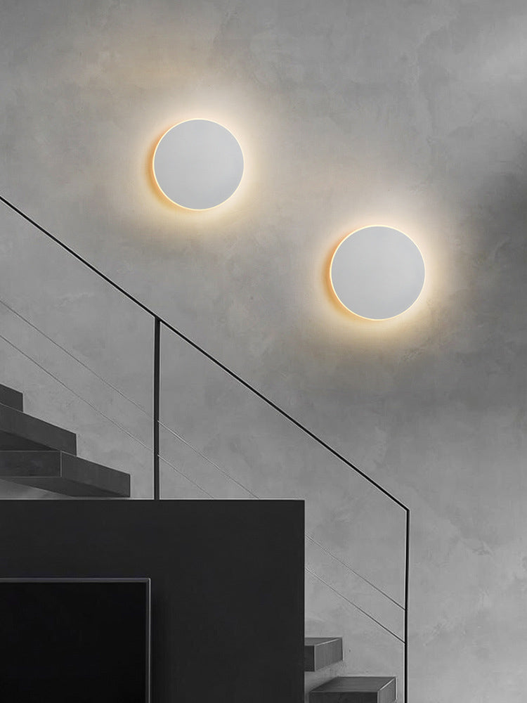 Round Disc Wall Light Sconces Modern Minimalist Style Acrylic 1 Light Sconces