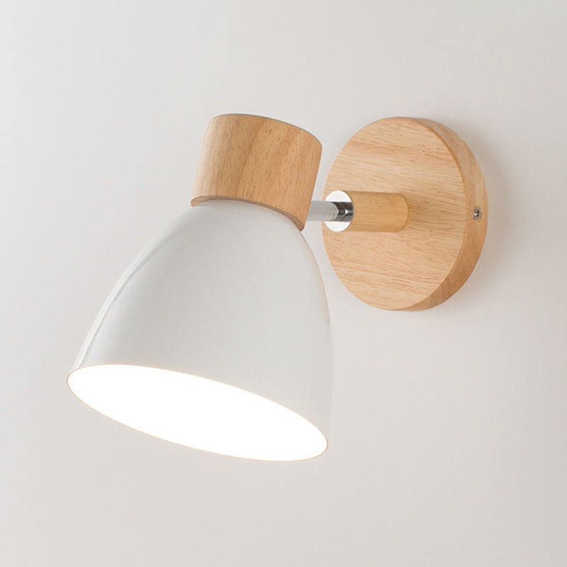 Armed  Wall Light Sconce Macaron Style Metal 1 Light Sconces