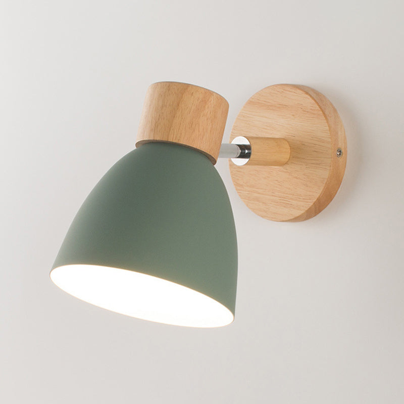 Armed  Wall Light Sconce Macaron Style Metal 1 Light Sconces