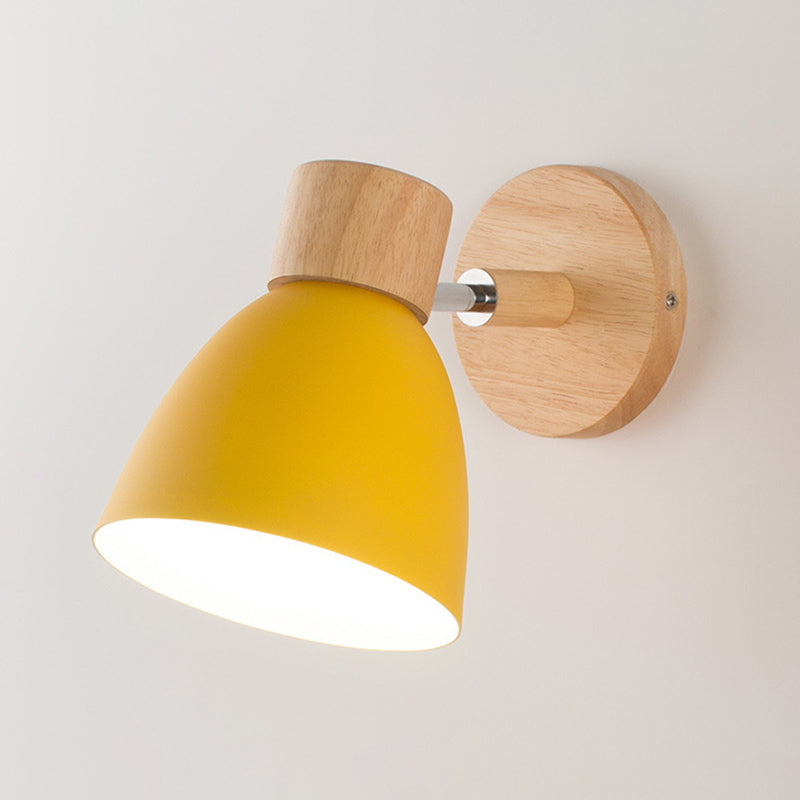 Armed  Wall Light Sconce Macaron Style Metal 1 Light Sconces