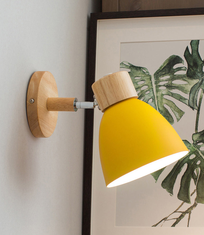 Armed  Wall Light Sconce Macaron Style Metal 1 Light Sconces