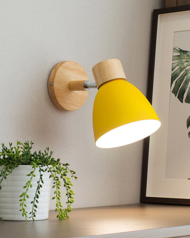 Armed  Wall Light Sconce Macaron Style Metal 1 Light Sconces