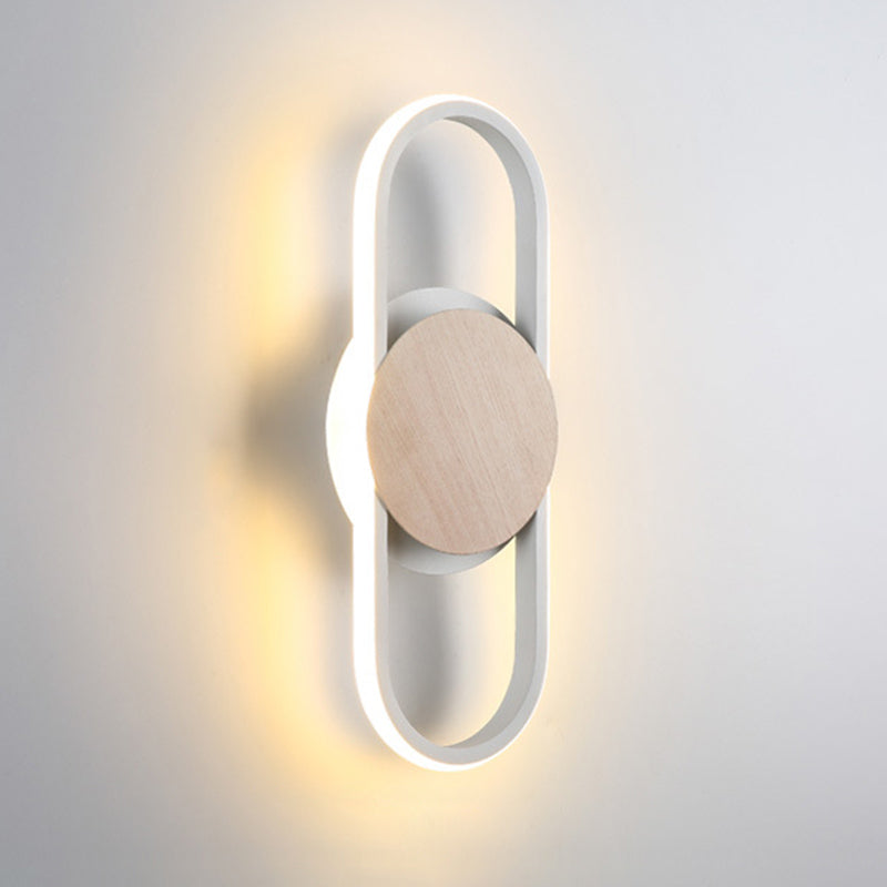 Oval Wall Light Fixtures Modern Minimalist Style Acrylic Sconces