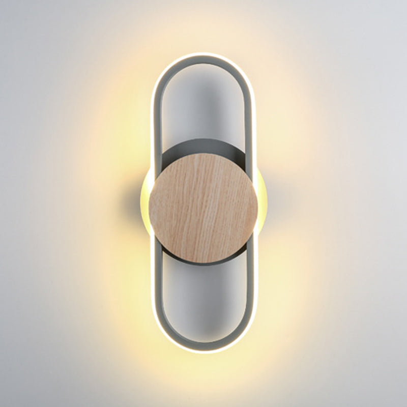Oval Wall Light Fixtures Modern Minimalist Style Acrylic Sconces