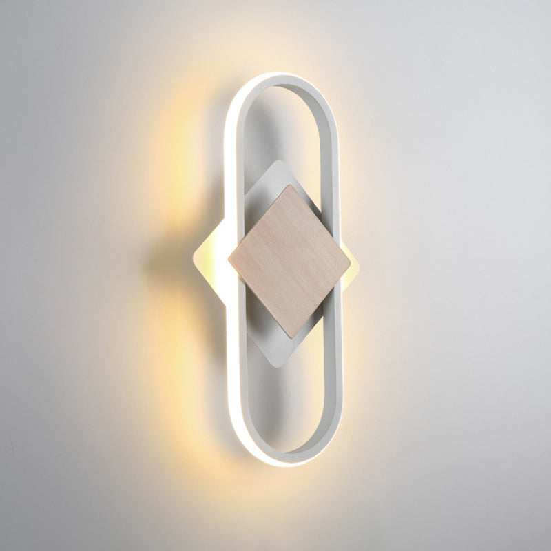 Oval Wall Light Fixtures Modern Minimalist Style Acrylic Sconces