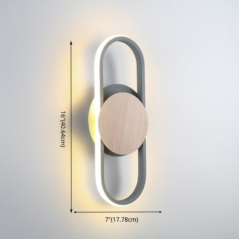 Oval Wall Light Fixtures Modern Minimalist Style Acrylic Sconces
