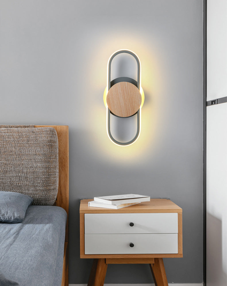 Oval Wall Light Fixtures Modern Minimalist Style Acrylic Sconces
