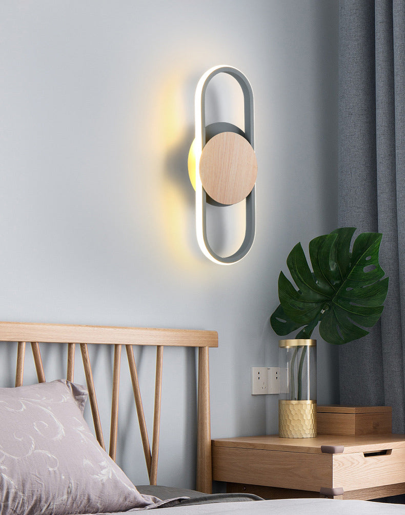 Oval Wall Light Fixtures Modern Minimalist Style Acrylic Sconces