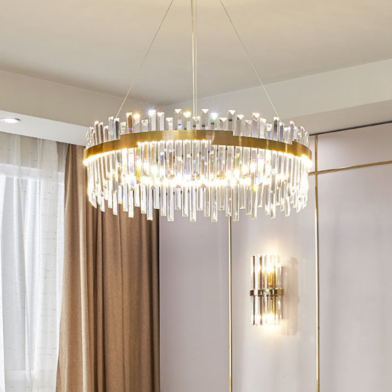 Lampada il lampadario circolare Light Segnalizzazione moderna Simplicity Crystal Crystal Ciondolo per il ristorante