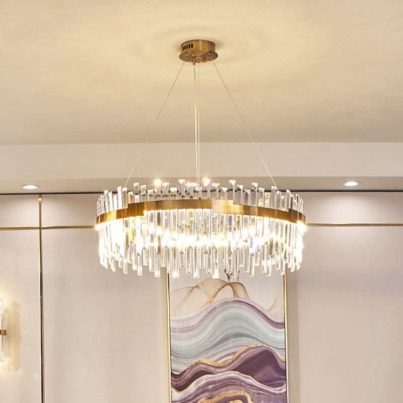 Lampada il lampadario circolare Light Segnalizzazione moderna Simplicity Crystal Crystal Ciondolo per il ristorante