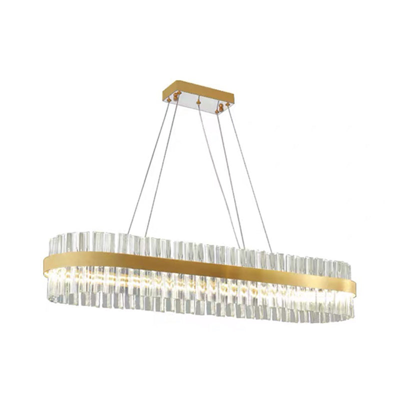 Postmodern Simplicity Round Pendant Chandelier Crystal Hanging Light Fixture for Living Room