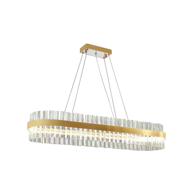 Postmodern Simplicity Round Pendant Chandelier Crystal Hanging Light Fixture for Living Room