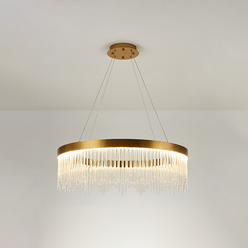 Moderni lampadari rotondi in vetro a sospensione a soffitto con cavo sospeso per soggiorno