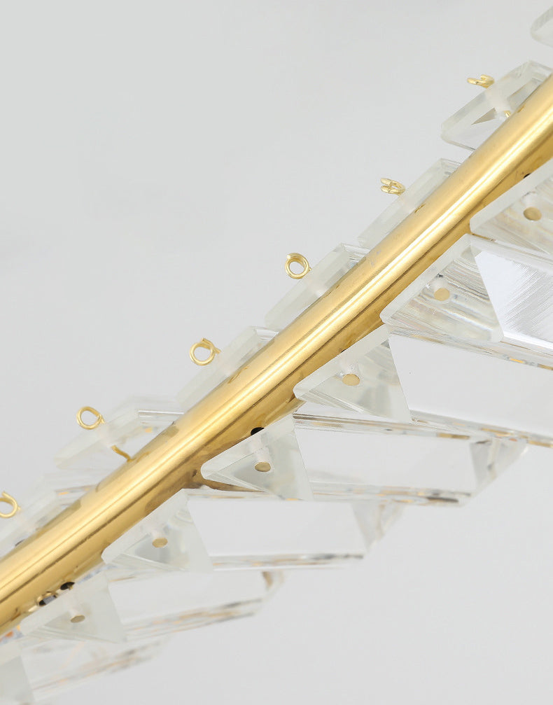 Ultramoderne ring LED Kroonluchter Lamp Crystal Suspension Pendant Light voor restaurant