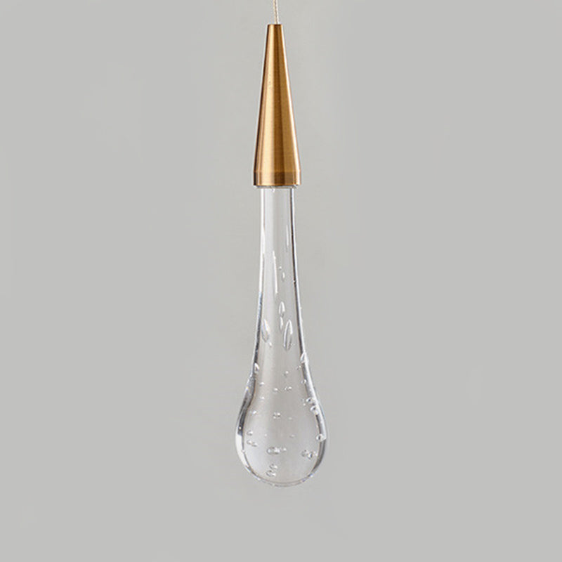 Ultra-moderne Einfachheit Tränen hängen Deckenleuchte Kristall-Aufhängungs-Anhänger Licht für das Restaurant