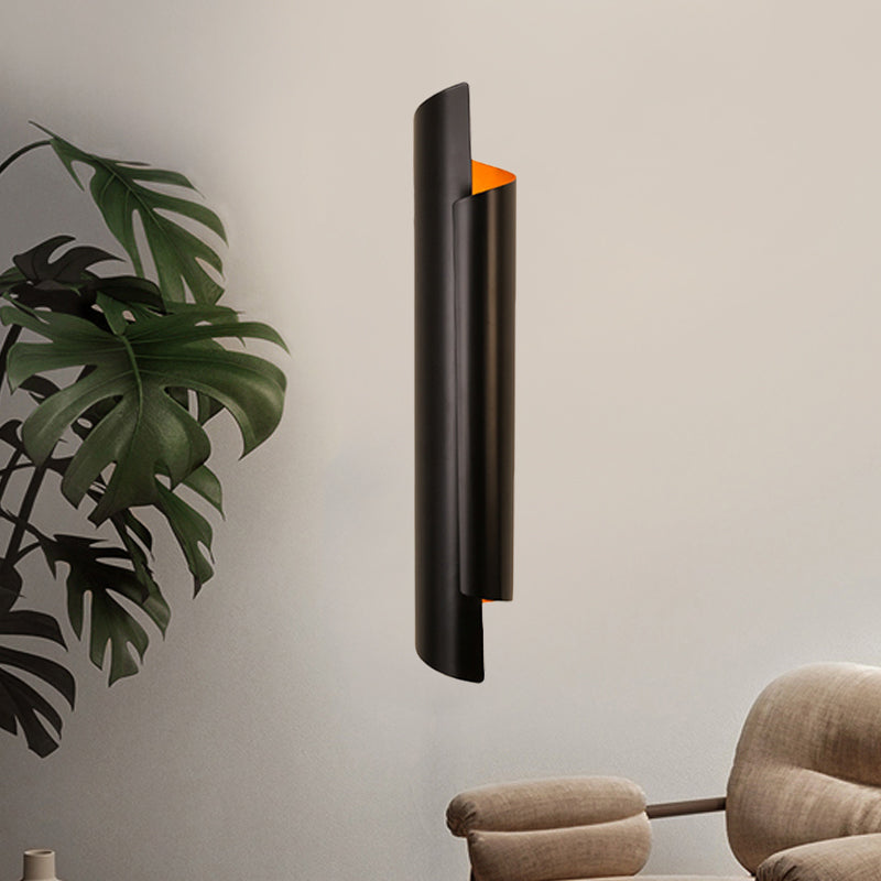 Black/White/Gold Scrolled Wall Lamp Modernist Iron 2-Light Sconce Light Fixture, 16"/21.5"/29.5" Wide