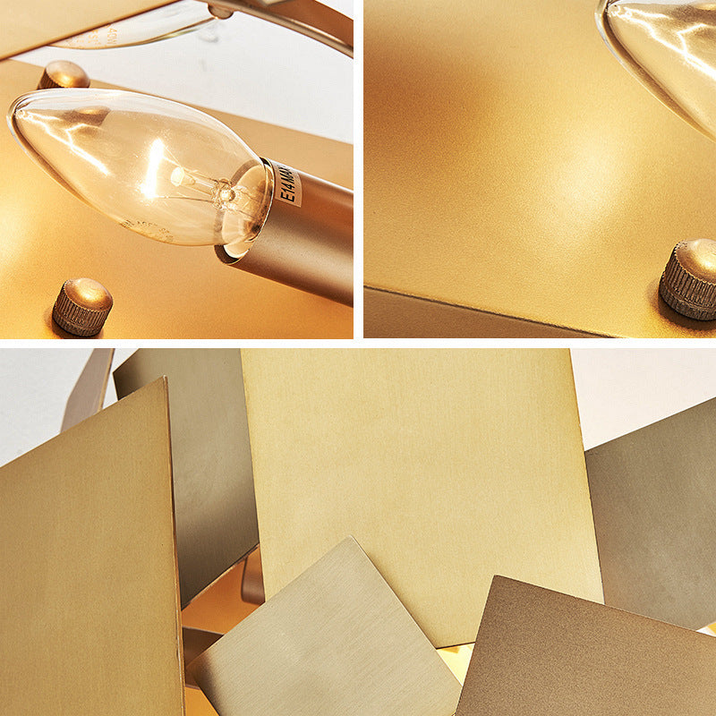 Acabado de latón 1 luz de pared de bulbo decorativa de acero inoxidable de acero inoxidable.