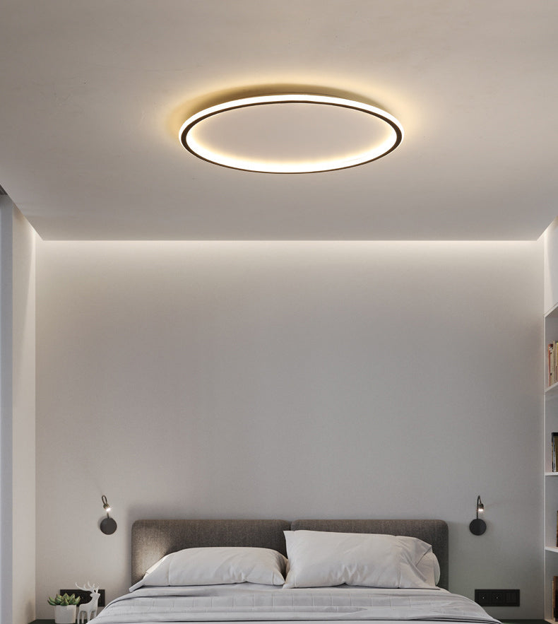 Bedroom LED Flush Ceiling Light Fixtures Super-thin Contemporary Flush Mount Light with Circle Shape