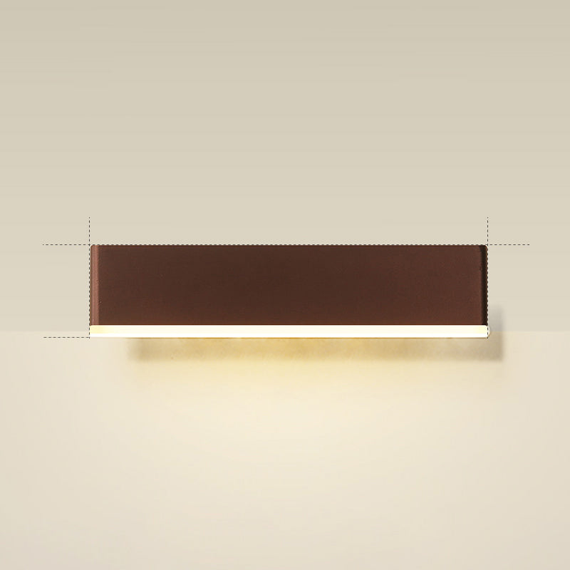 Rectangular Wall Light Sconce Modern Minimalist Style Metal Sconce