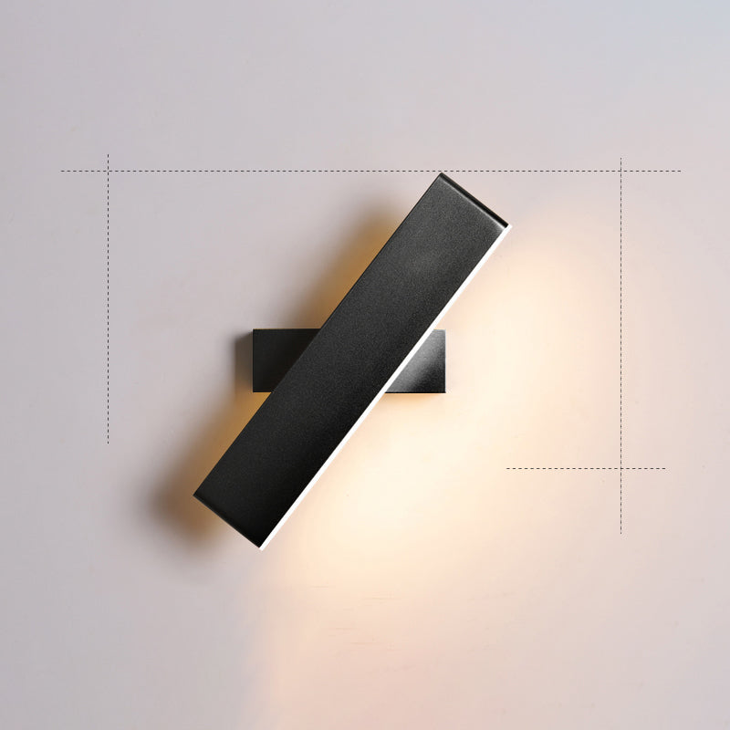 Rectangular Wall Light Sconce Modern Minimalist Style Metal Sconce