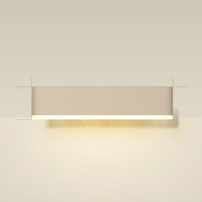 Rectangular Wall Light Sconce Modern Minimalist Style Metal Sconce
