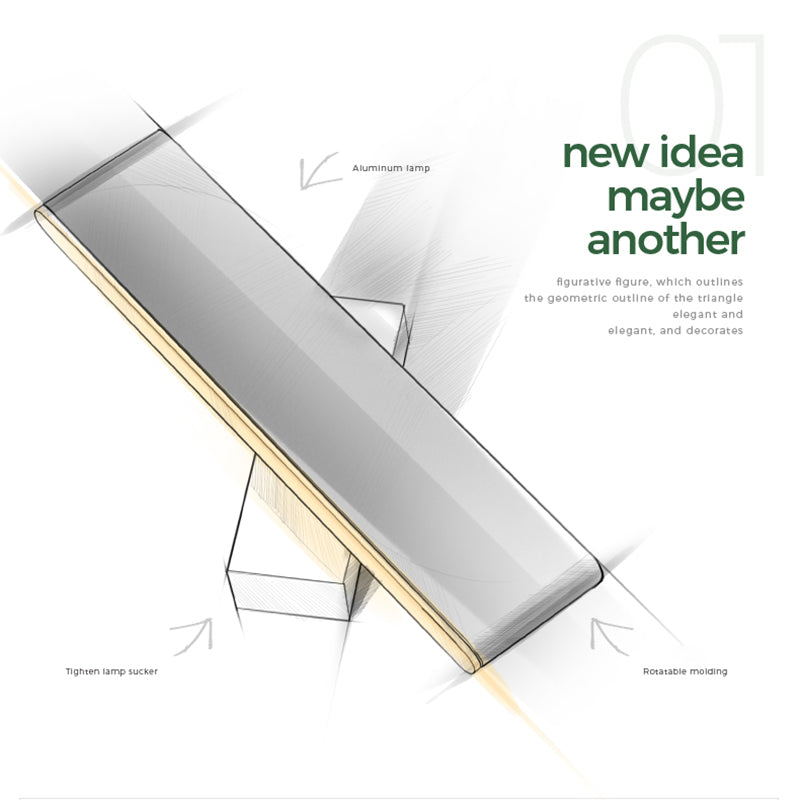 Application de lumière murale rectangulaire Appiculture de métal de style minimaliste moderne