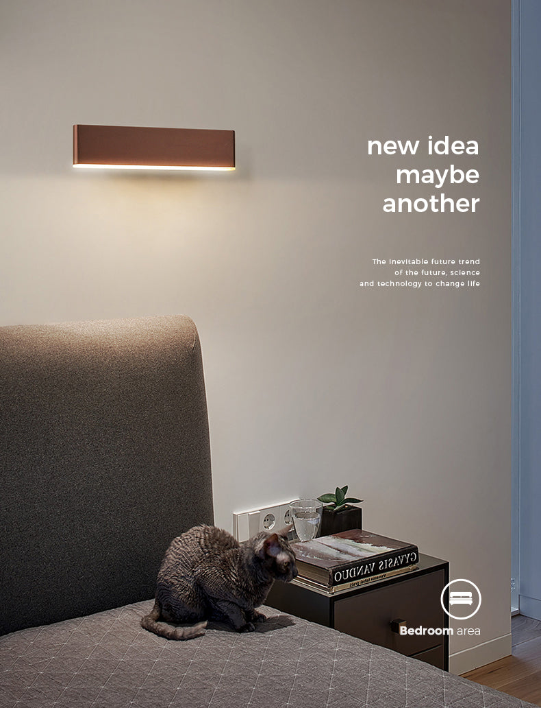 Application de lumière murale rectangulaire Appiculture de métal de style minimaliste moderne