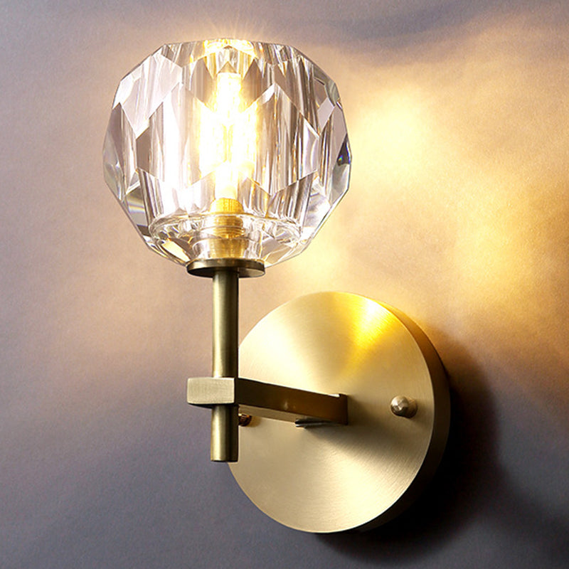 Luce nordica Extravagant Style Global Wall Sconce Lighting Crystal 1 Light Sconces