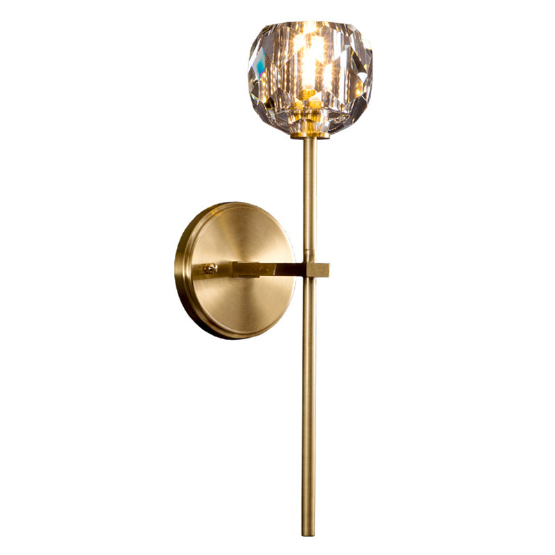 Luz nórdica estilo extravagante extravagante iluminación de pared global cristal 1 apliques de luz