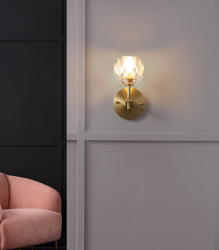 Luce nordica Extravagant Style Global Wall Sconce Lighting Crystal 1 Light Sconces