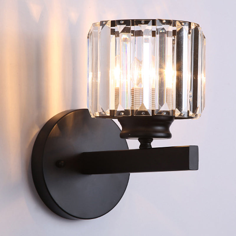 Modern Style Mini Crystal Wall Sconce 11 Inches Height Armed Sconce for Bedroom