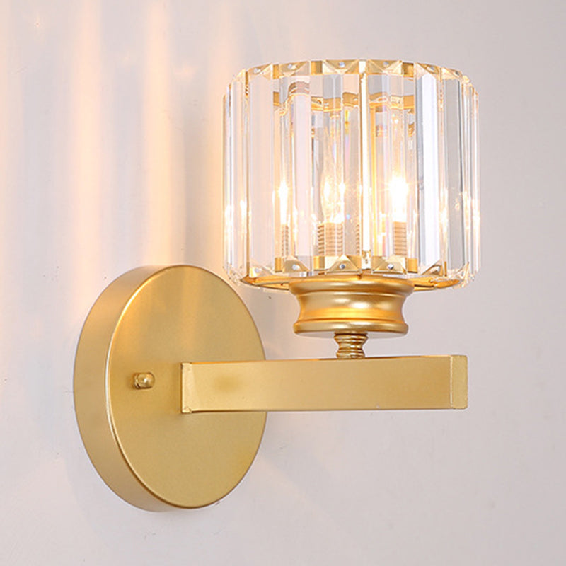 Modern Style Mini Crystal Wall Sconce 11 Inches Height Armed Sconce for Bedroom