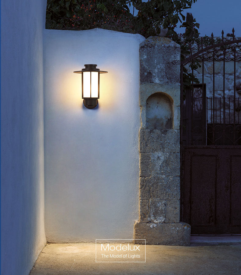 Industrial Style Outdoor Garden Wall Sconce Fixed Arm Waterproof Single Light Wall Lamp